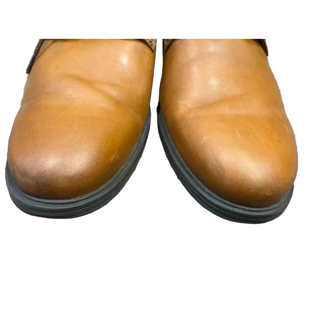 Clarks Tan Leather Plain Toe Derby Oxford